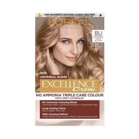 L'Oreal Excellence No Ammonia Triple Care Colour - 8U Universal Light Blonde — LOREAL beauty product