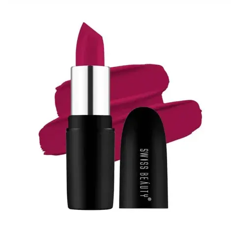 Swiss Beauty Pure Matte Lipstick - 210 Burgundy — SWISS BEAUTY lip colour