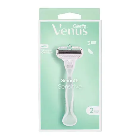 Gillette Venus Smooth Sensitive Women's Shaver with 2 Razor Blades — GILLETTE grooming product