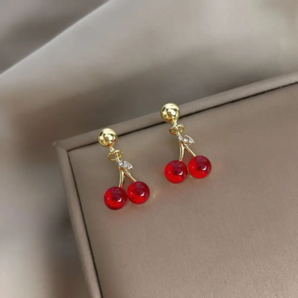 Cherry Stud Earrings-10105
