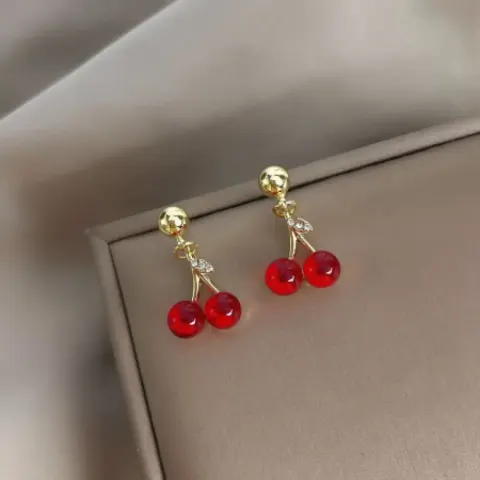 Cherry Stud Earrings-10105