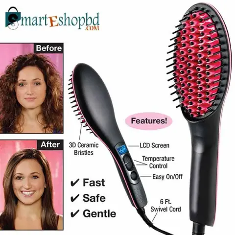 Straight artifact ceramic straightening brush