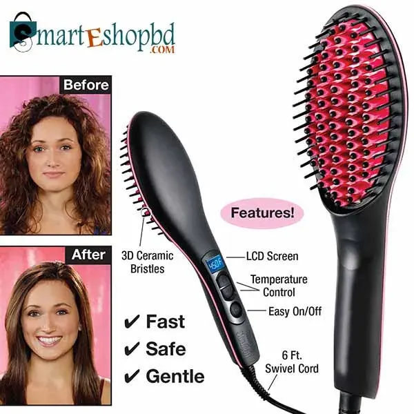 Straight artifact ceramic straightening brush