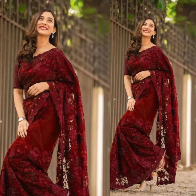 Georgette Embroidered Saree for Women