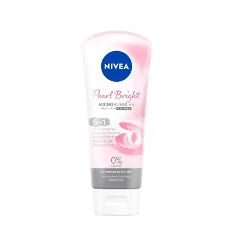 Nivea Pearl Bright 5 in 1 Micro Bubbles Deep Clean Clay Foam 100ml — NIVEA face wash