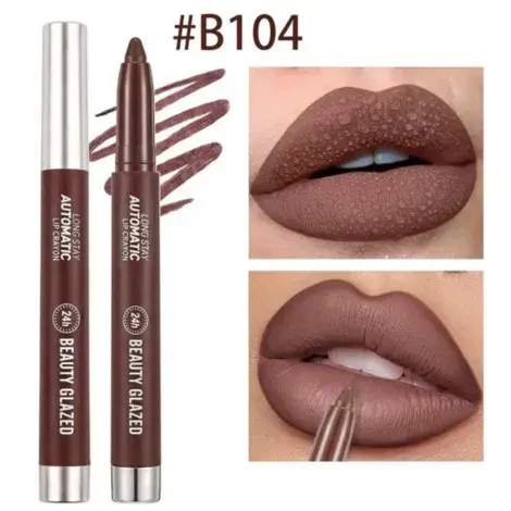 Beauty Glazed Long Stay Automatic Lip Crayon - B104 Chocolate — BEAUTY GLAZED lip colour