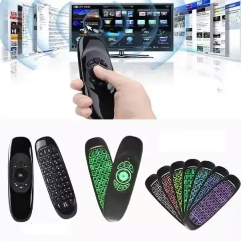 RGB light Air Mouse Keyboard Smart Remote Control for android Tv Box