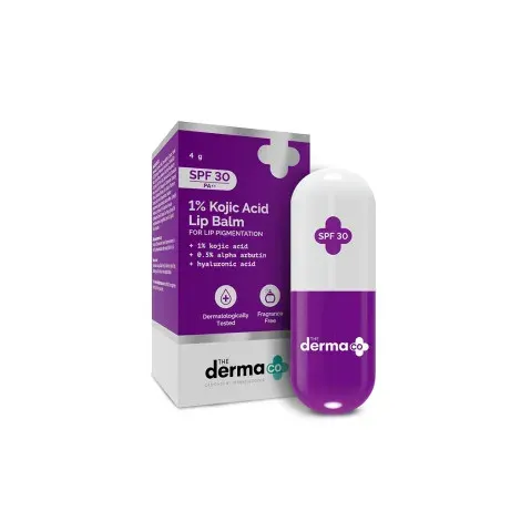 The Derma Co 1% Kojic Acid Lip Balm SPF 30 PA++ 4g — THE DERMA CO lip care product