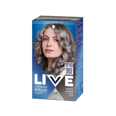 Schwarzkopf Live Urban Metallics Hair Colour - U72 Dusty Silver — SCHWARZKOPF hair care product