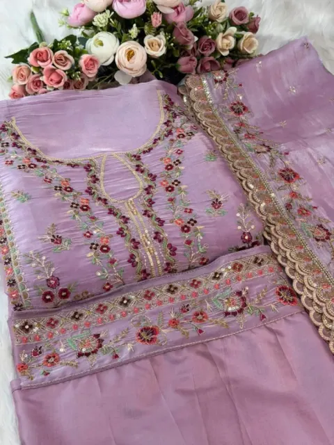 Premium Embroidered Jimmy Chu Georgette 4-Piece Set for Women - Shopemart 1