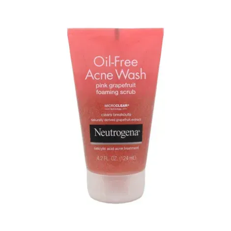Neutrogena Oil-Free Acne Wash Pink Grapefruit Foaming Scrub 124ml — NEUTROGENA face wash
