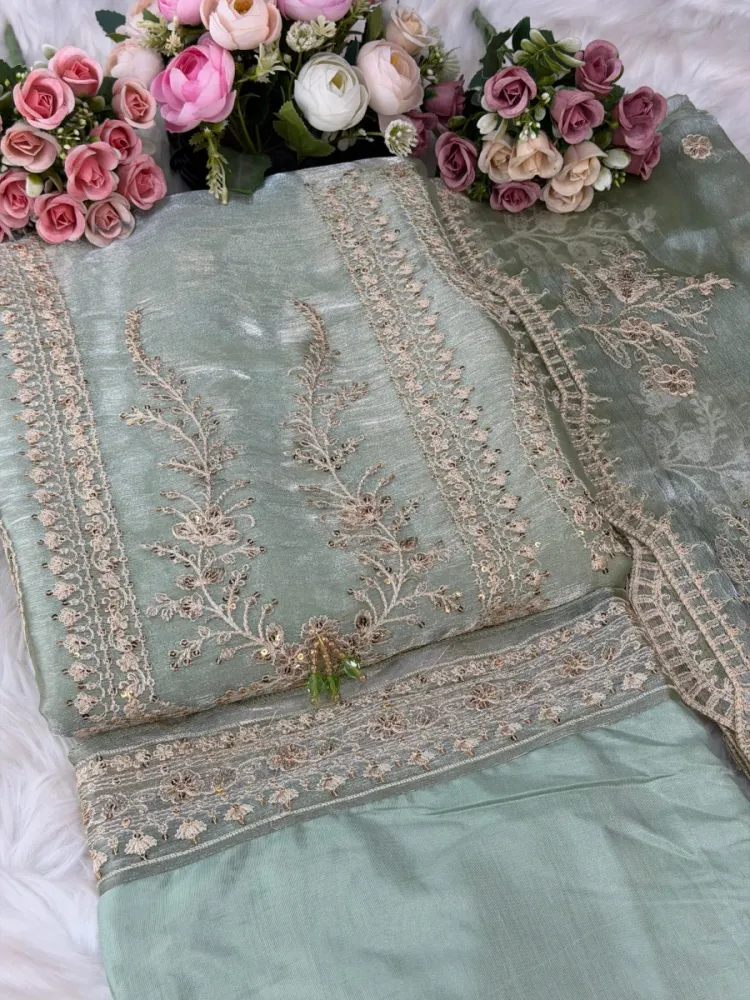 Premium Embroidered Jimmy Chu Georgette 4-Piece Set for Women - Shopemart 1