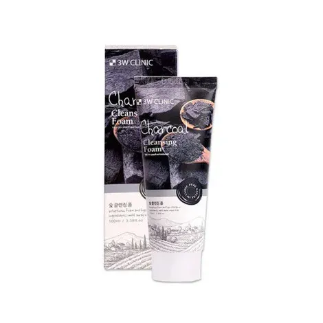 3W Clinic Charcoal Cleansing Foam 100ml — 3W CLINIC face wash