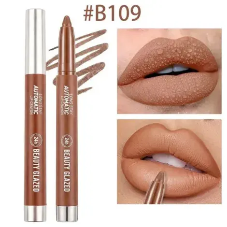 Beauty Glazed Long Stay Automatic Lip Crayon - B109 Brown — BEAUTY GLAZED lip colour