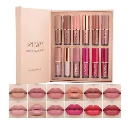 HANDAIYAN Thanks For The Love 12 Colors Liquid Lipstick Set