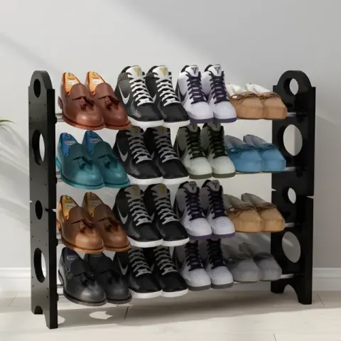 Stackable 4 Layer Shoe Rack