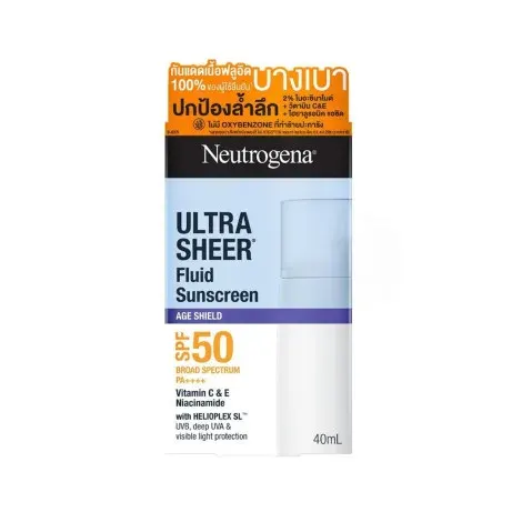 Neutrogena Ultra Sheer Fluid Sunscreen SPF50 PA++++ 40ml — Neutrogena sunscreen, 40ml