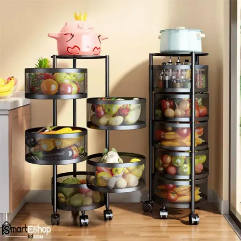 5 Layer 360 degree rotating shelf