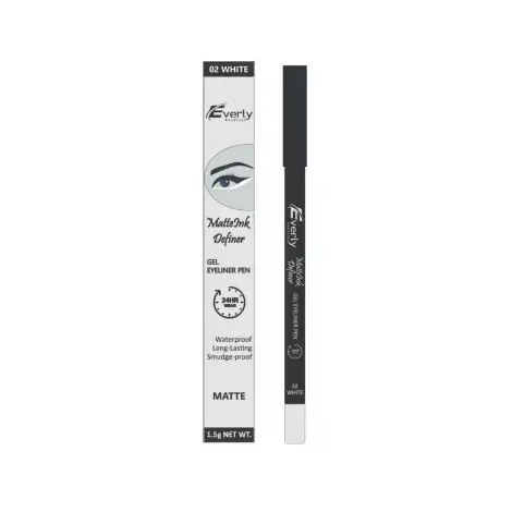 Everly Matte Ink Definer Waterproof Gel Eyeliner Pen - 02 White — EVERLY makeup product