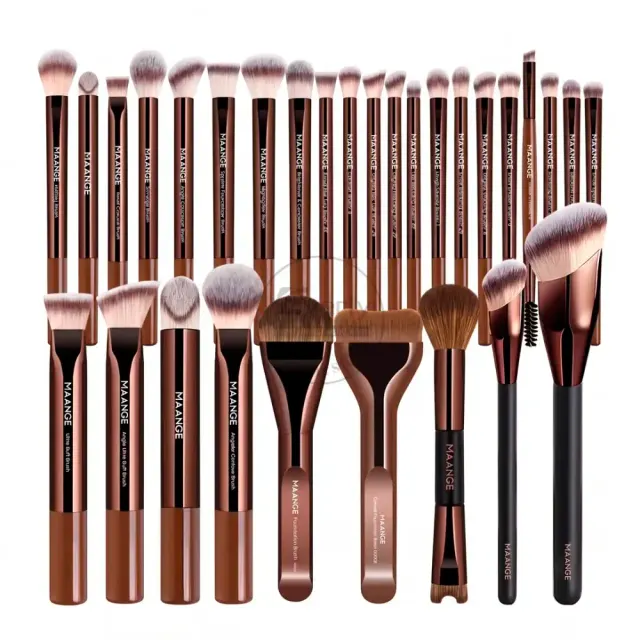 MAANGE Professional 30pcs Makeup Brush Set - Brown — Maange