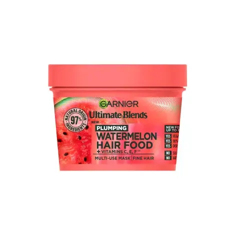 Garnier Ultimate Blends Plumping Watermelon Hair Food + Vitamin C, E, F Multi-Use Mask 400ml — GARNIER hair care product