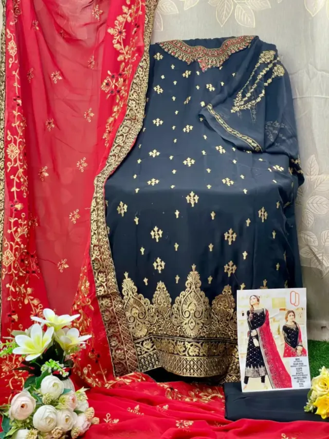 Georgette Semi Stitched Salwar Suit - Shopemart 1