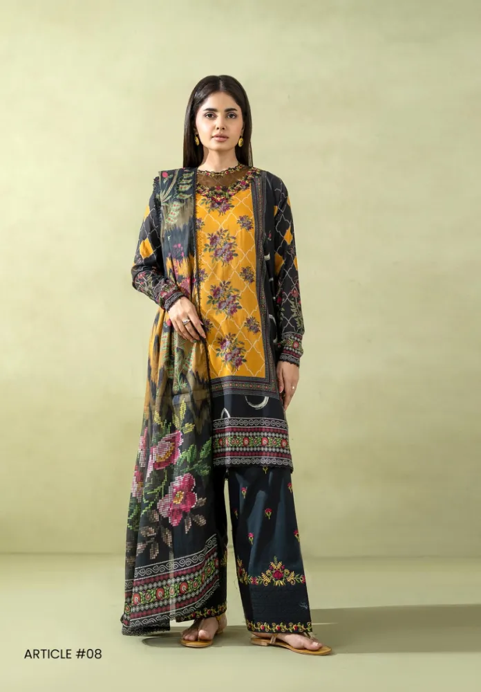 Pakistani Lawn Suit three piece collection - Shopemart 1