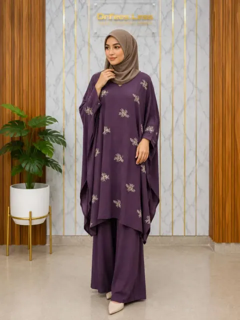 Casual Embroidered Kaftan Set – Premium CEY Fabric - Shopemart