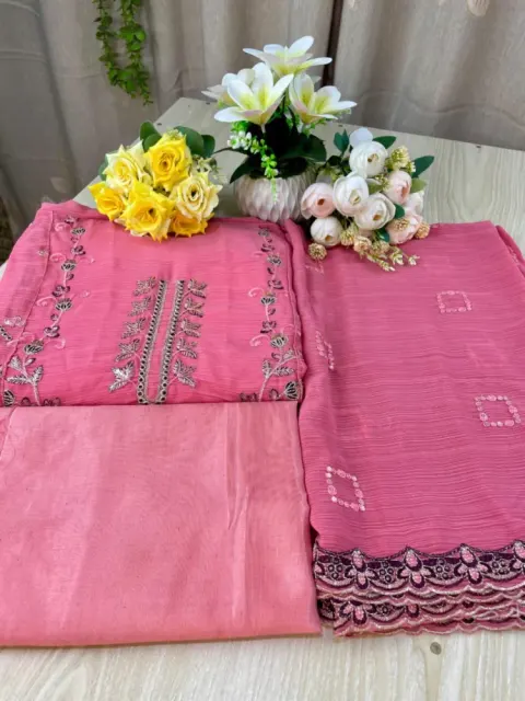 Georgette Semi Stitched Salwar Suit - Shopemart 1