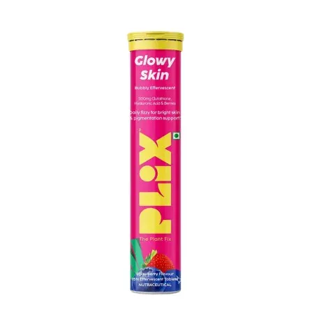 Nutraceutical Plix Glowy Skin Glutathione Strawberry Flavour 15 Effervescent Tablets — NUTRACEUTICAL beauty product