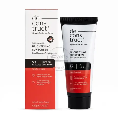 Deconstruct Fluid Brightening Sunscreen SPF 50 PA++++ with 5% Niacinamide — Deconstruct