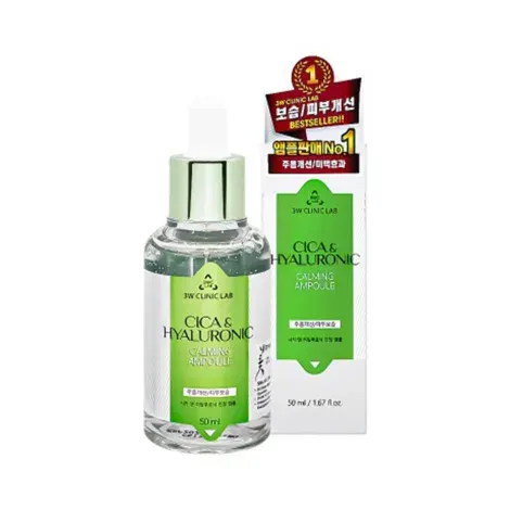 3W Clinic Lab Cica & Hyaluronic Calming Ampoule 50ml — 3W CLINIC face serum