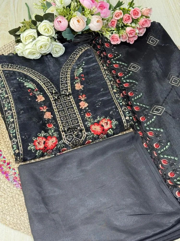 Premium Embroidered Jimmy Chu Georgette 4-Piece Set for Women - Shopemart 1