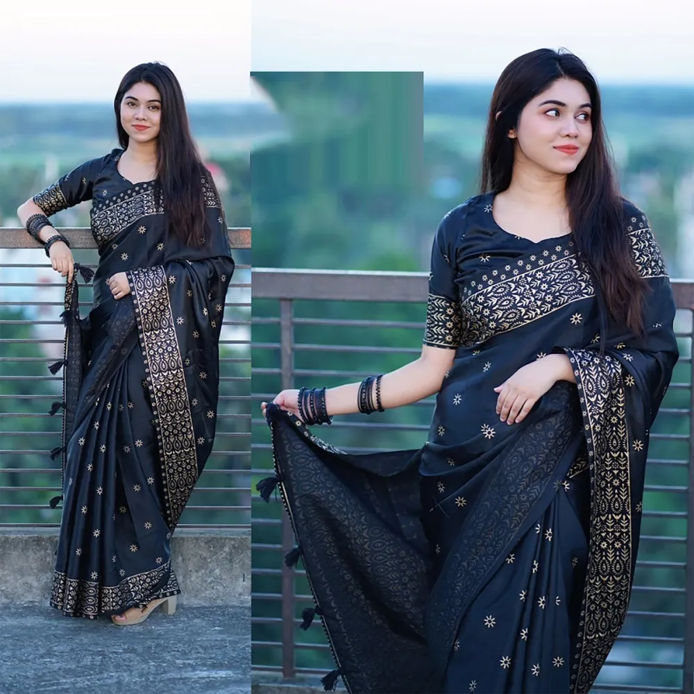 Navy Blue Saree