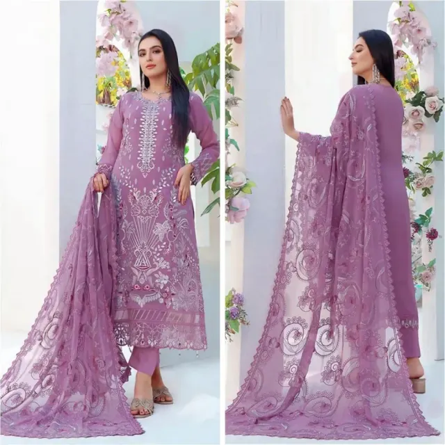 Georgette Semi Stitched Salwar Suit - Shopemart 1