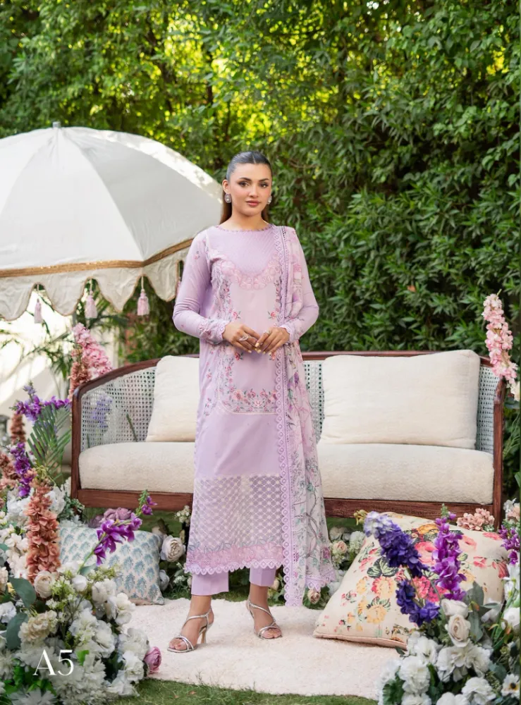 Gulljee Royal Legacy Embroidered Digital Printed Lawn - Shopemart 1