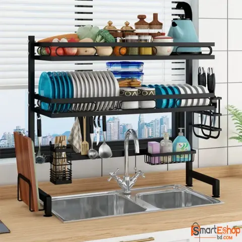 Dish Drying Rack Over Sink 2 Tier