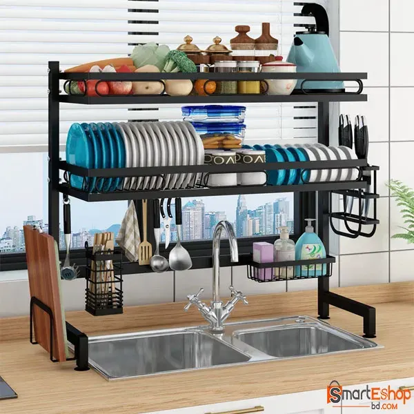 Dish Drying Rack Over Sink 2 Tier