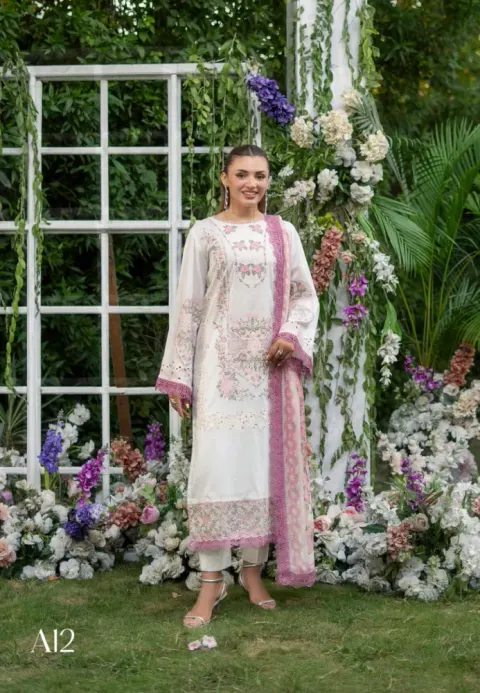 Gulljee Royal Legacy Embroidered Digital Printed Lawn - Shopemart 1