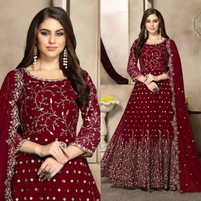 Maroon Luxury Women's Gown – Perfect for Every Occasion - Shopemart
