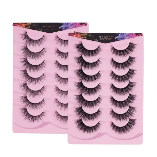 MAANGE MAGEFY 7 Pair False Eyelash Set – Natural & Glam Reusable Lashes — Maange