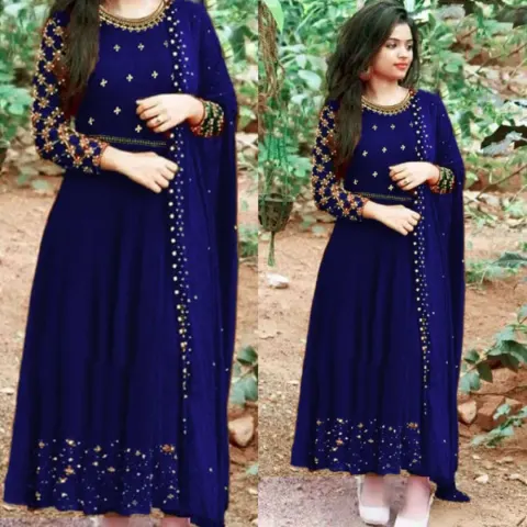 Navy Blue Luxury Women's Gown – Perfect for Every Occasion - Shopemart