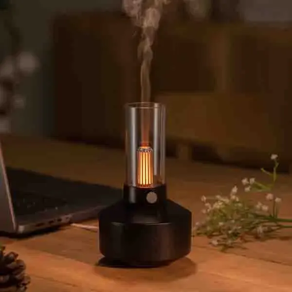 DQ708 Simulation Candle Light Aroma Diffuser USB Air Humidifier