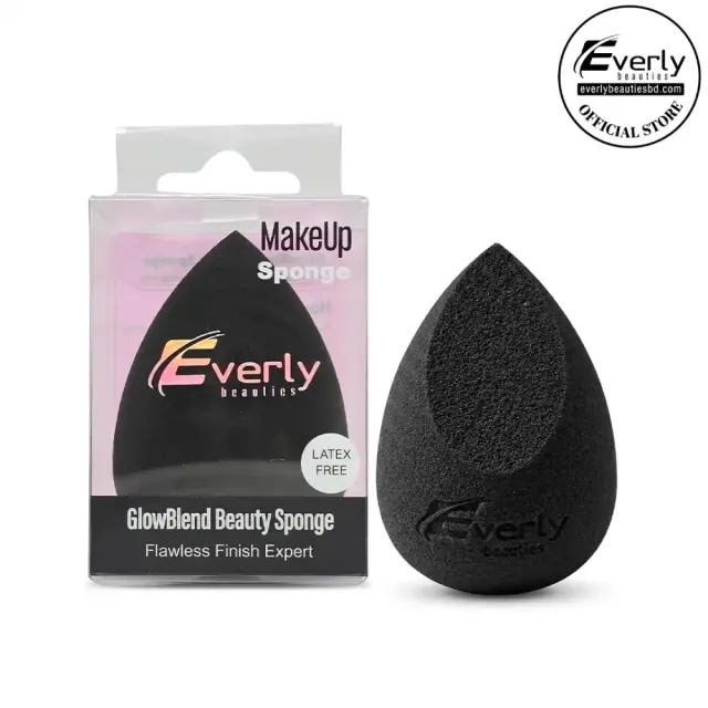 Everly Beauties Glow Blend Beauty Sponge Black — Everly Beauties