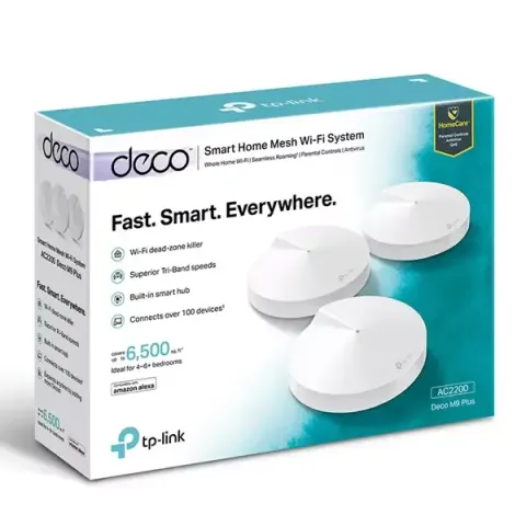 TP-Link Deco M9 Plus (3-Pack) AC2200 Tri-Band Whole Home Mesh WiFi Router — TP-Link