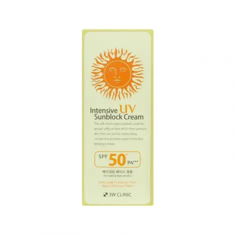 3W Clinic Intensive UV Sunblock Cream SPF50+ Pa+++ 70ml — 3W CLINIC sunscreen