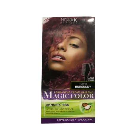 Nicka K Permanent Cream Hair Dye Magic Color - TCW10 Burgundy — NICKA K hair care product