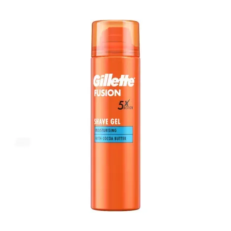 Gillette Fusion 5x Action Moisturising with Cocoa Butter Shave Gel 200ml — GILLETTE grooming product