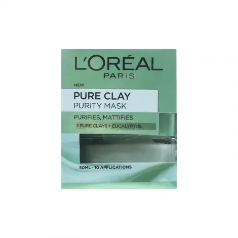 LOreal Paris 3 Pure Clays and Eucalyptus Purity Mask 50ml — LOREAL face mask