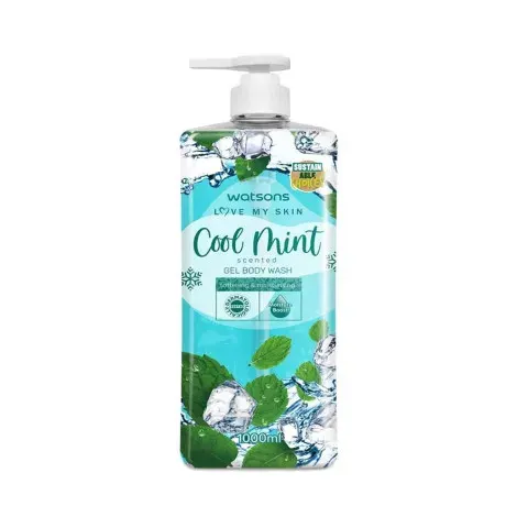 Watsons Cool Mint Softening & Moisturising Gel Body Wash 1000ml — WATSONS body care product